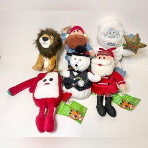 CVS Rudolph Misfit Toys Lot Of 6 Plush Stuffins Santa, Yukon, Snowman Tags 1999
